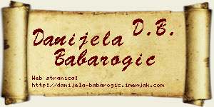 Danijela Babarogić vizit kartica